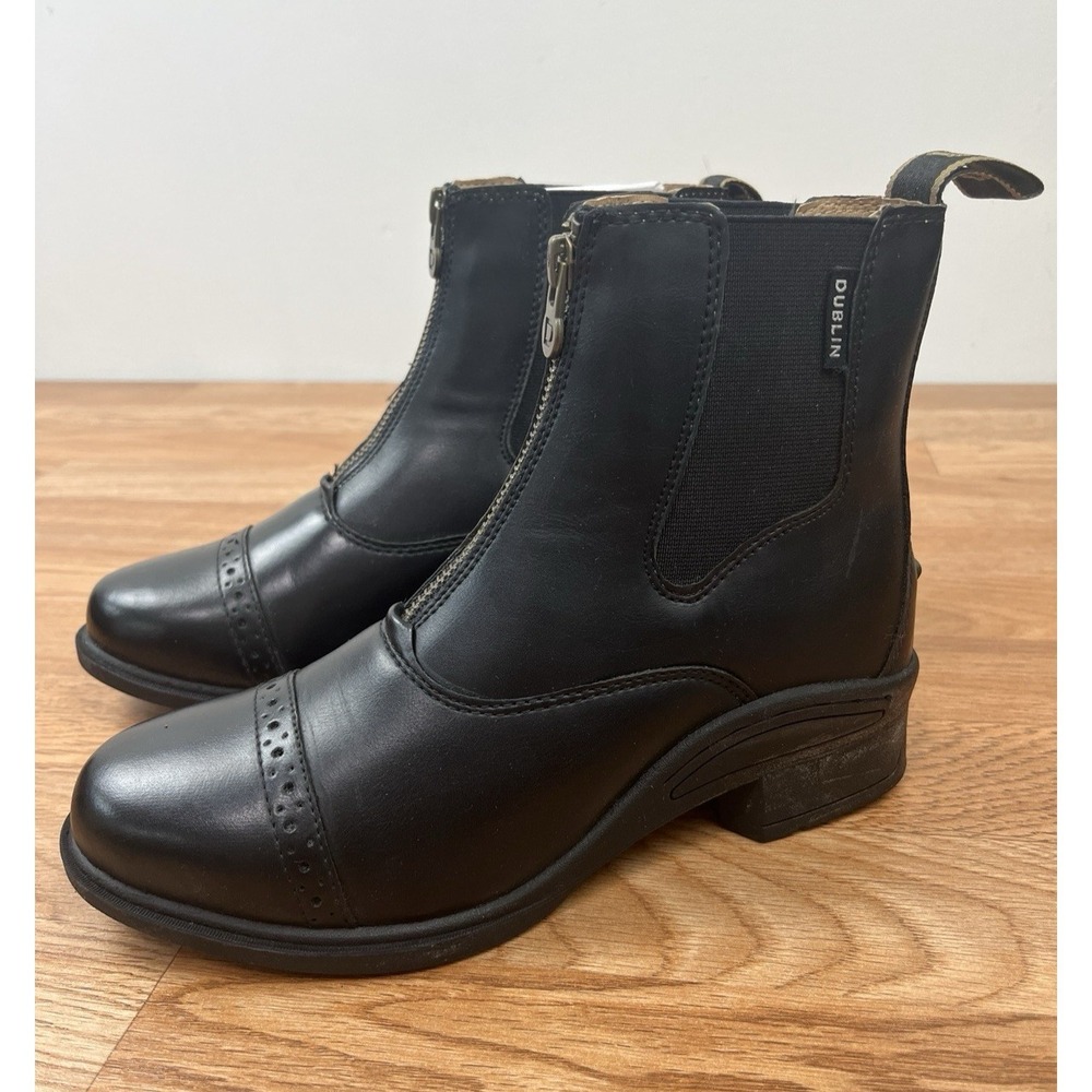 Dublin Altitude Zip Paddock Riding Boots Women's Size 6.5 Black‎ Ankle NEW